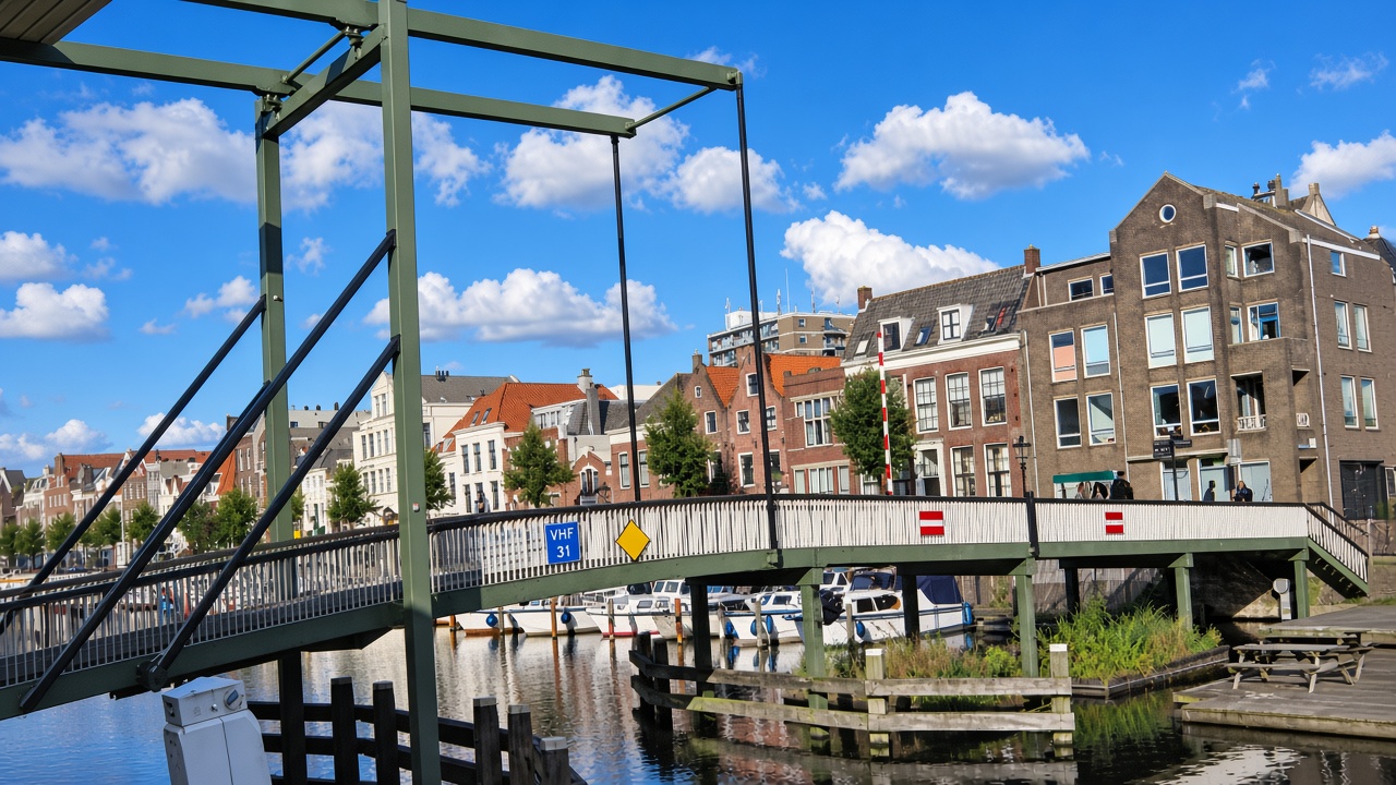 Brug met gele ruit